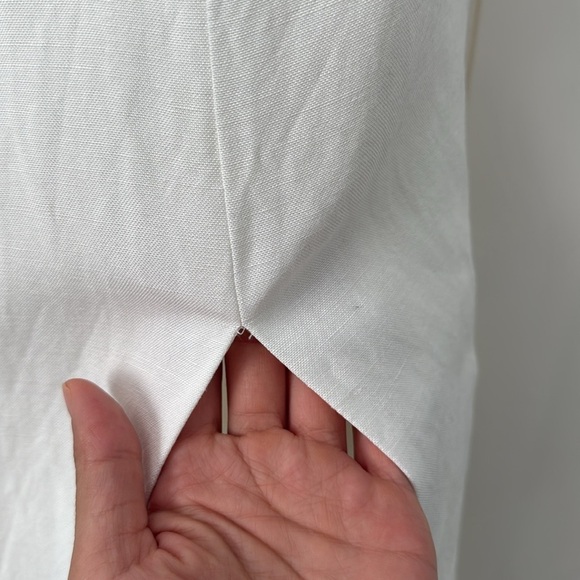 Vtg CACHE Dress Womens off white size 10 Linen blend - Picture 15 of 16